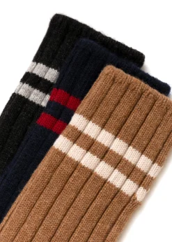 American Trench Cashmere Double Stripe Socks