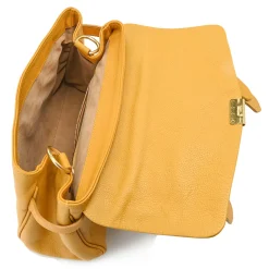 Blair Lock Satchel Pebble Leather