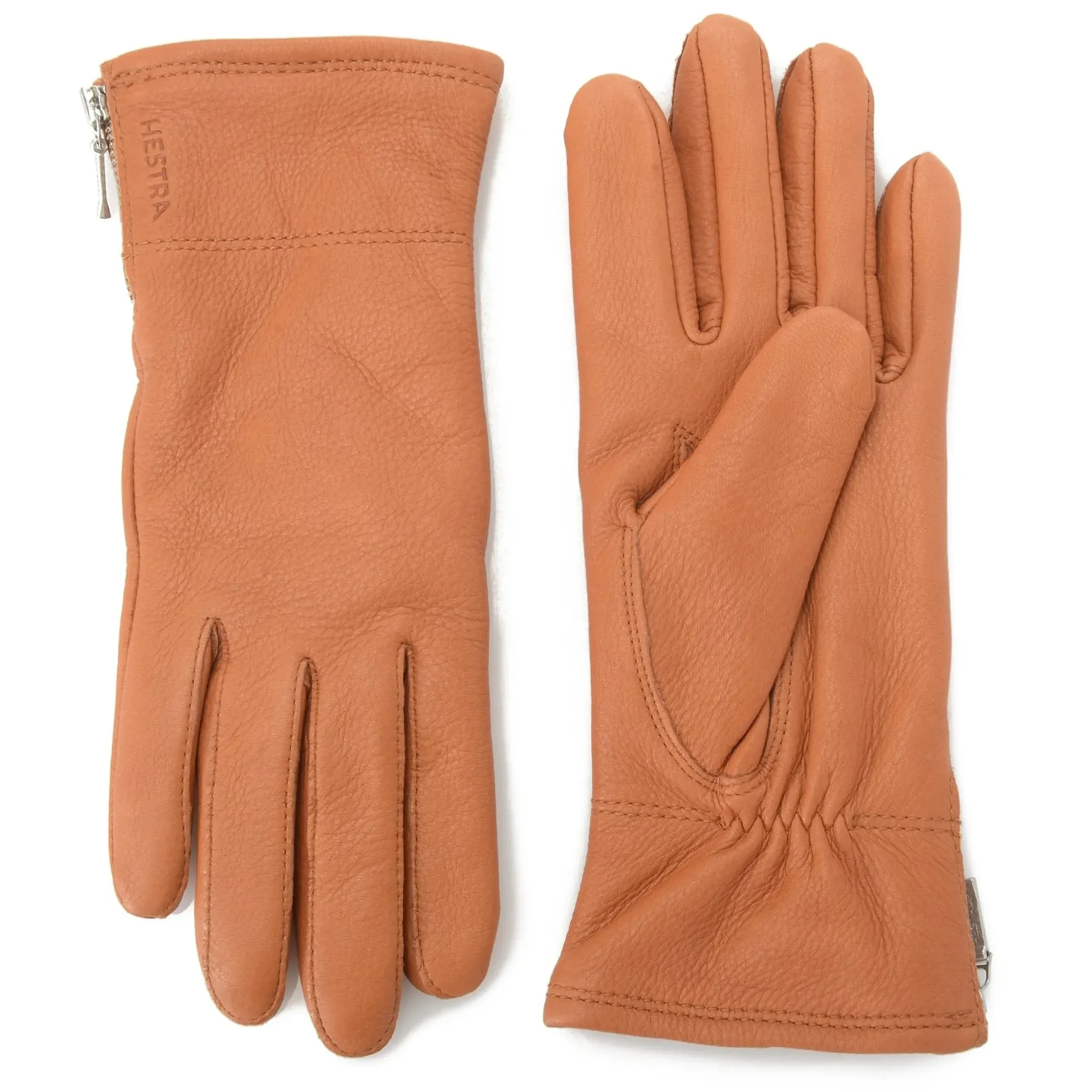 Hestra Charlene Deerskin Leather Zip Gloves