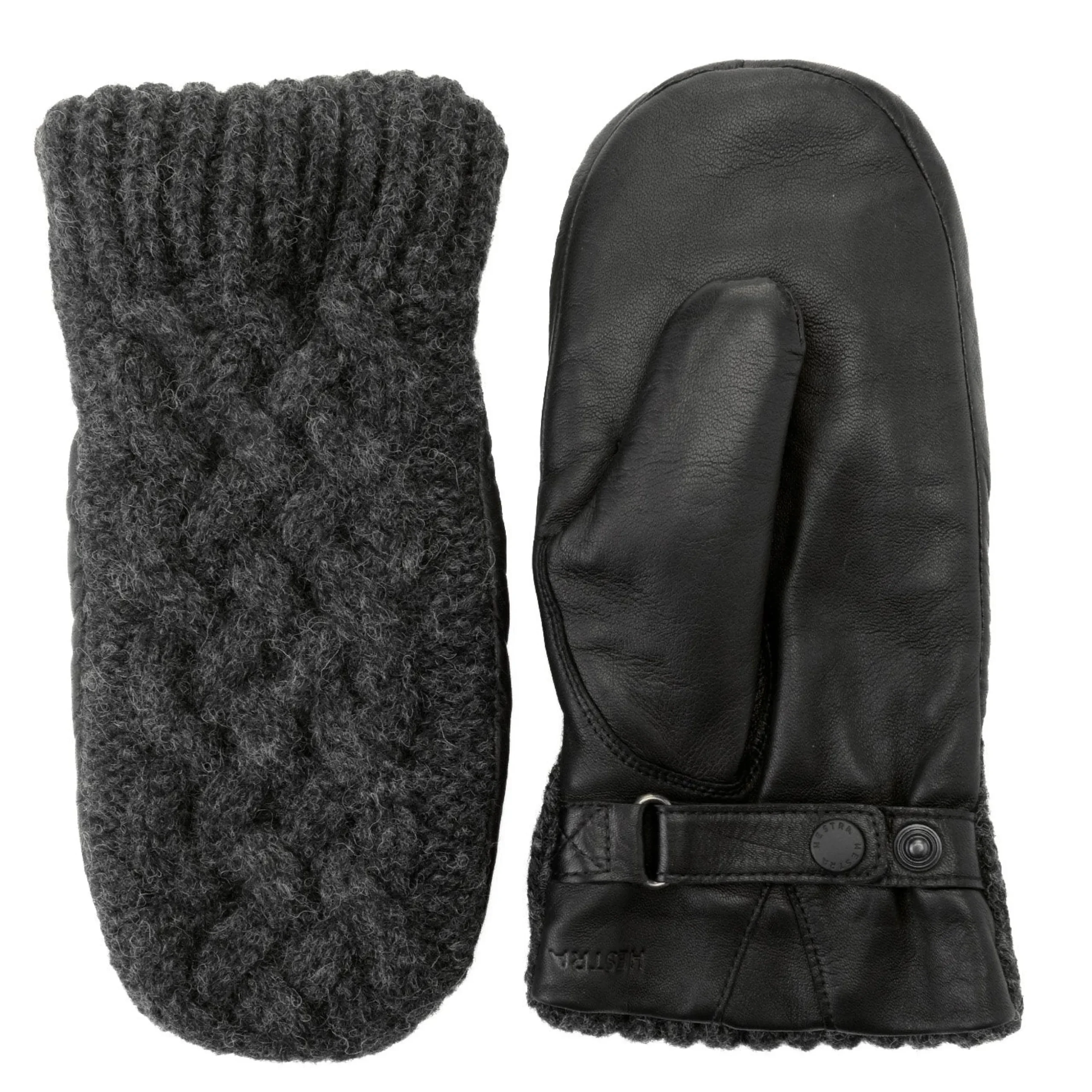 Hestra Ragnhild Cable Knit Leather Mitten