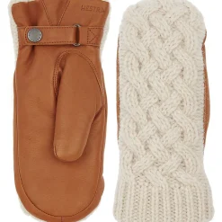 Hestra Ragnhild Cable Knit Leather Mitten