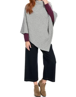 Irelandseye Newport High Neck Cable Poncho