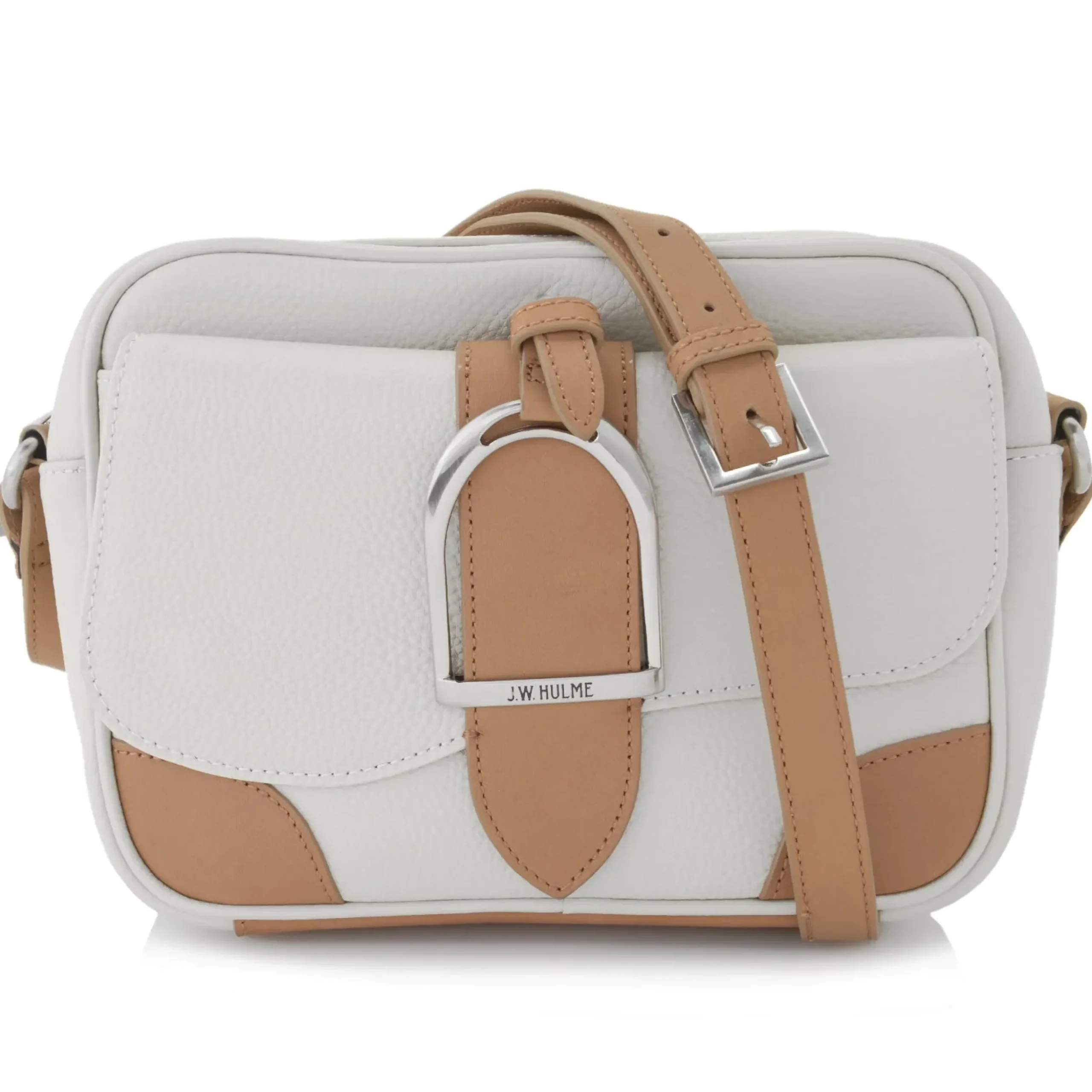 Julia Equestrian Leather Camera Crossbody Bag