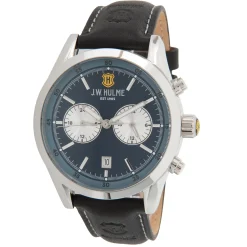 44Mm Quartz Leather Strap Watch Men's