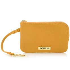 Pearl Zip Wristlet Pouch Pebble Leather