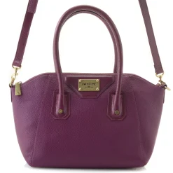 Skye Glazed Pebble Grain Leather Satchel